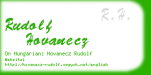 rudolf hovanecz business card